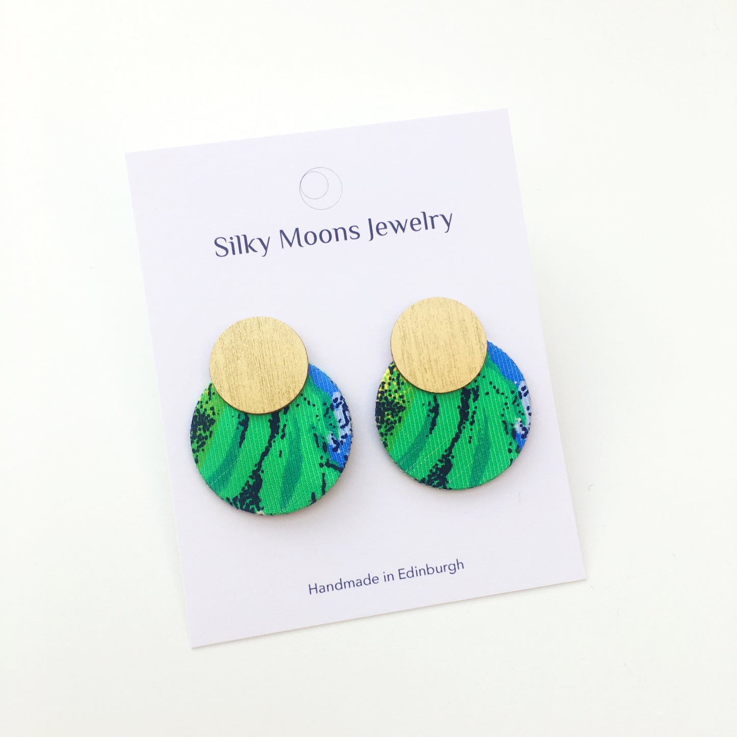 Two Moon Stud Earrings