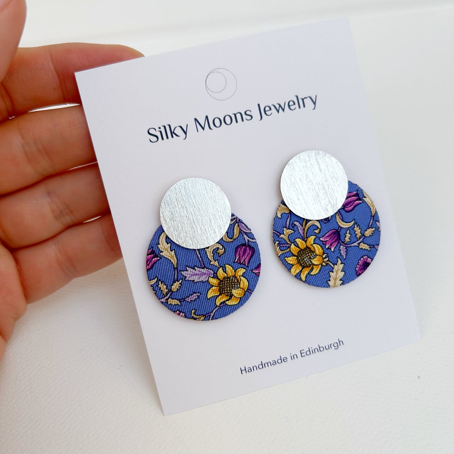 Two Moon Stud Earrings