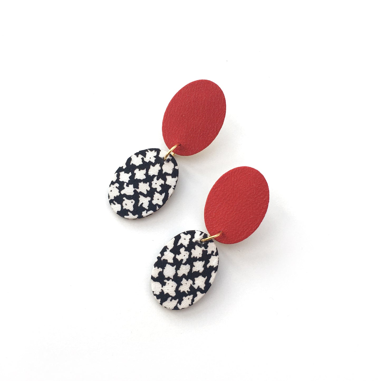 Ellipse Drops Stud Earrings