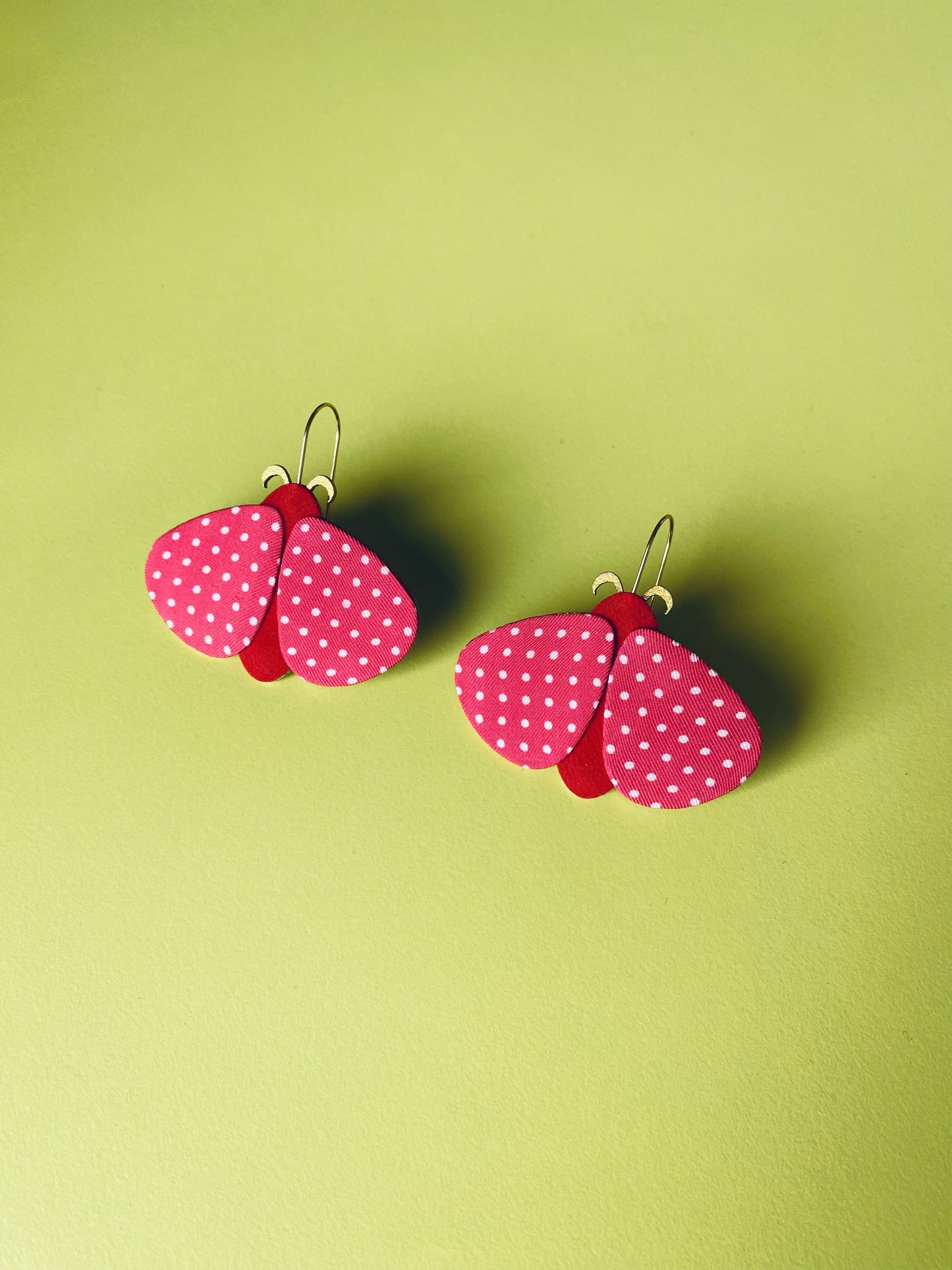 Moth Dangle Hook Earrings