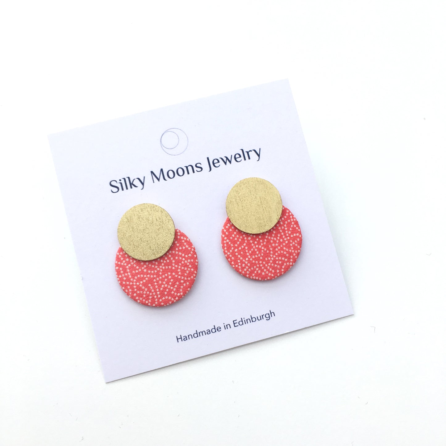 Two Moon Small Stud Earrings