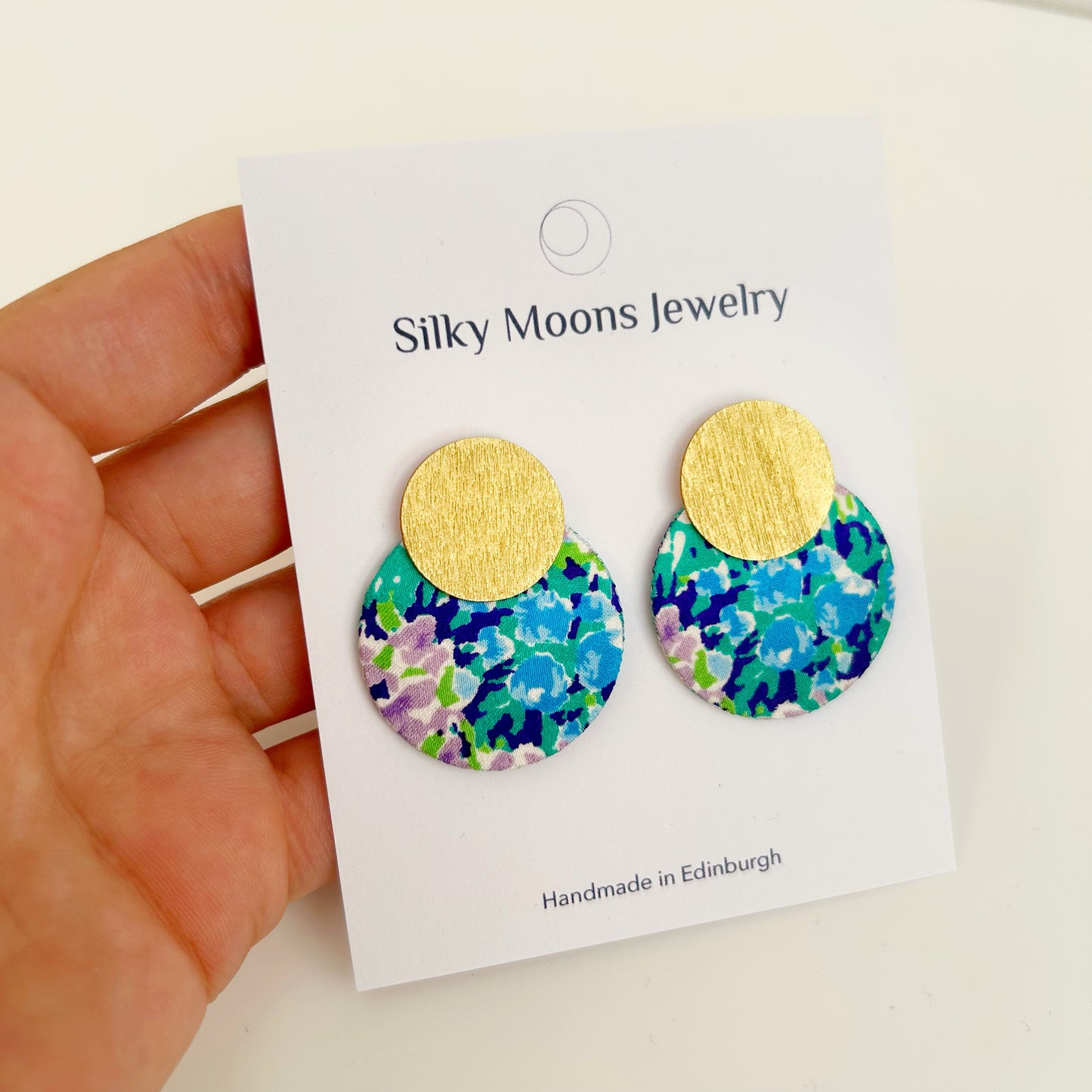 Two Moon Stud Earrings