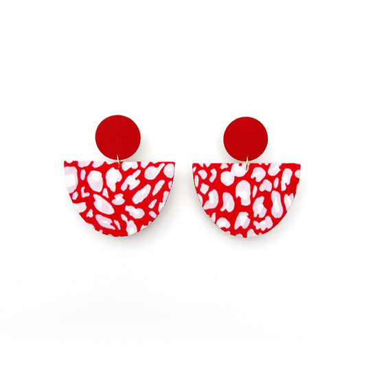 Half Moon Dangle Stud Earrings