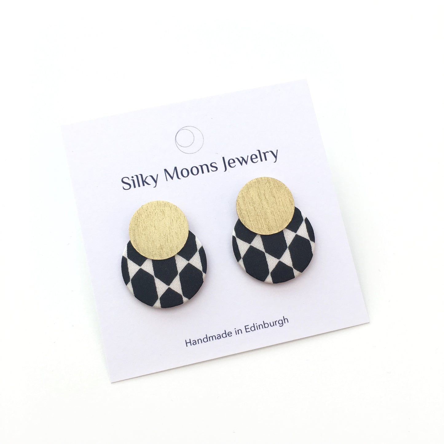 Two Moon Small Stud Earrings