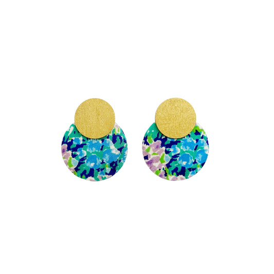 Two Moon Stud Earrings
