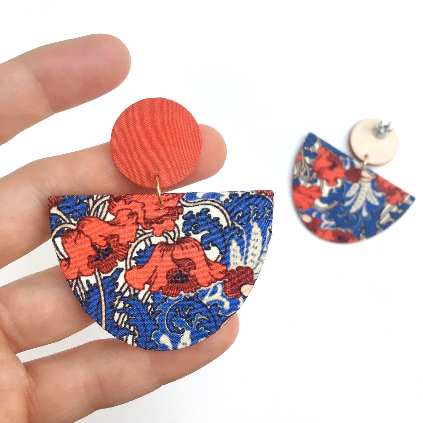 Half Moon Dangle Stud Earrings