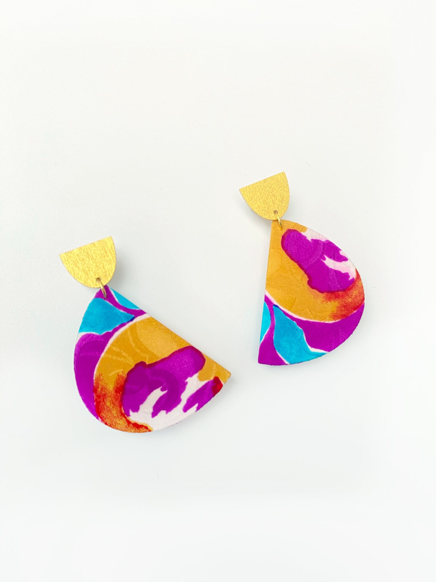 Moon Love Dangle Stud Earrings