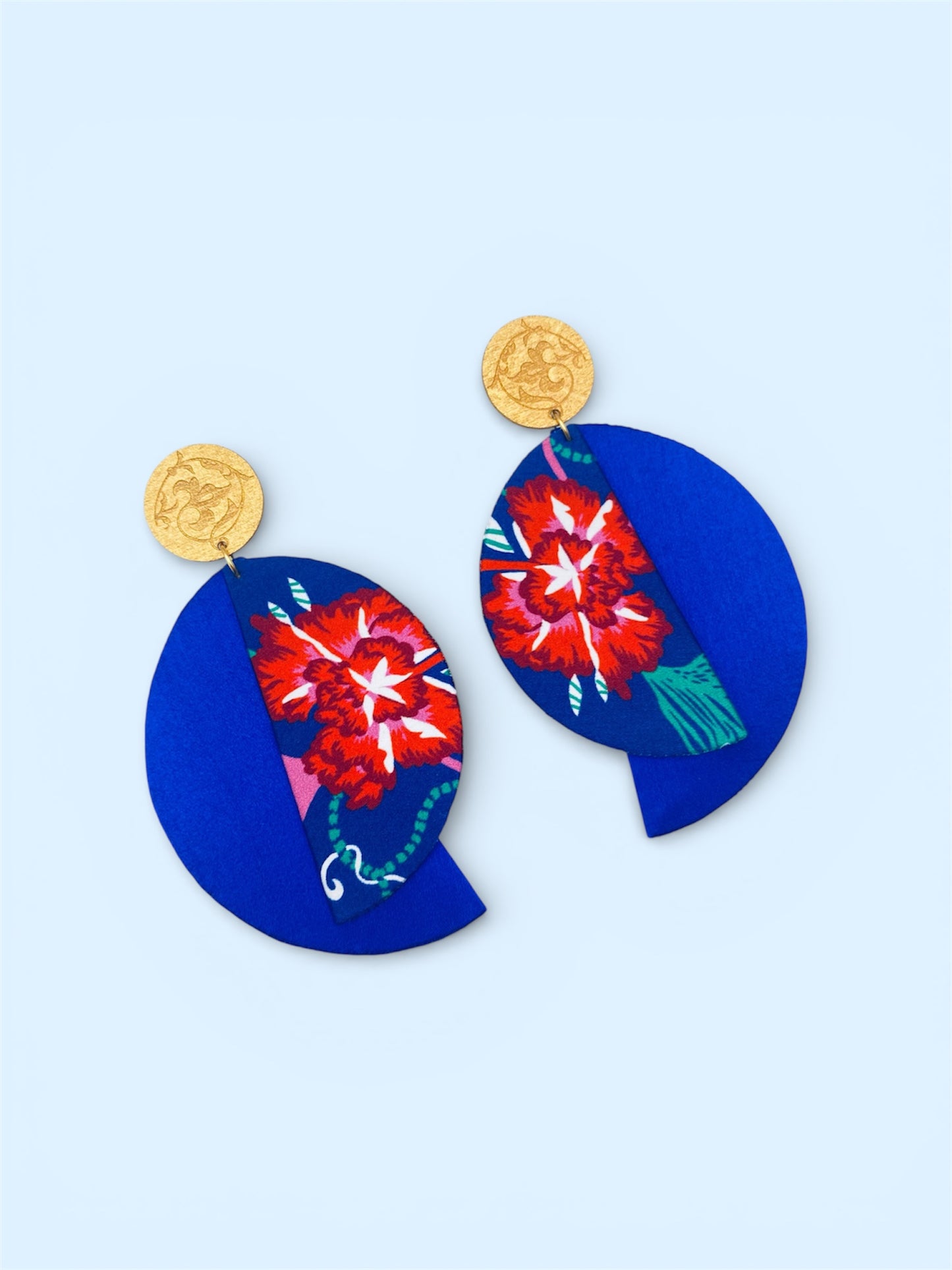 Midnight Lunar Dangle Stud Earrings