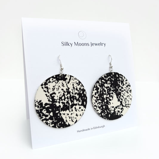 Full Moon Dangle Hook Earrings