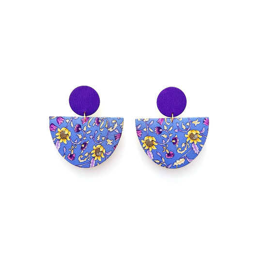 Half Moon Dangle Stud Earrings