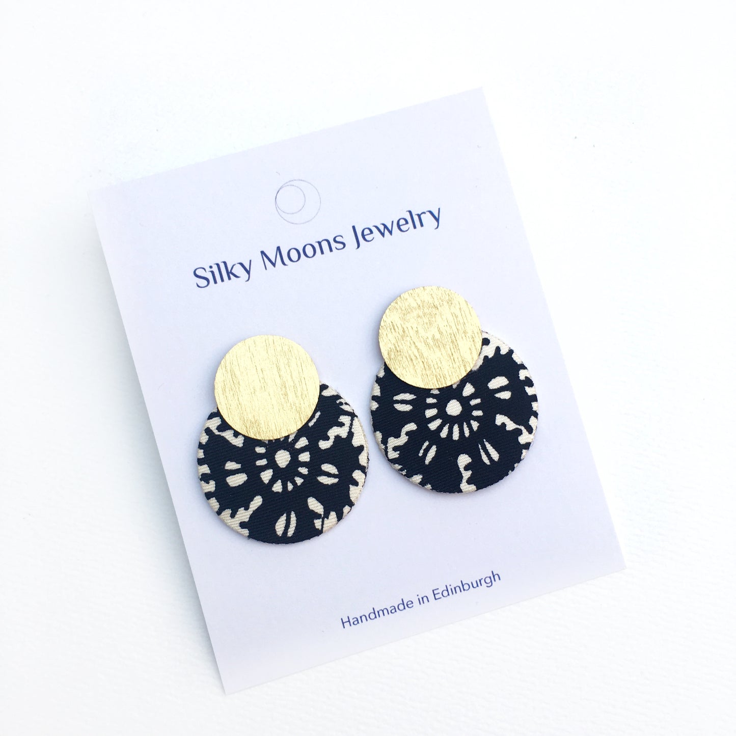 Two Moon Stud Earrings