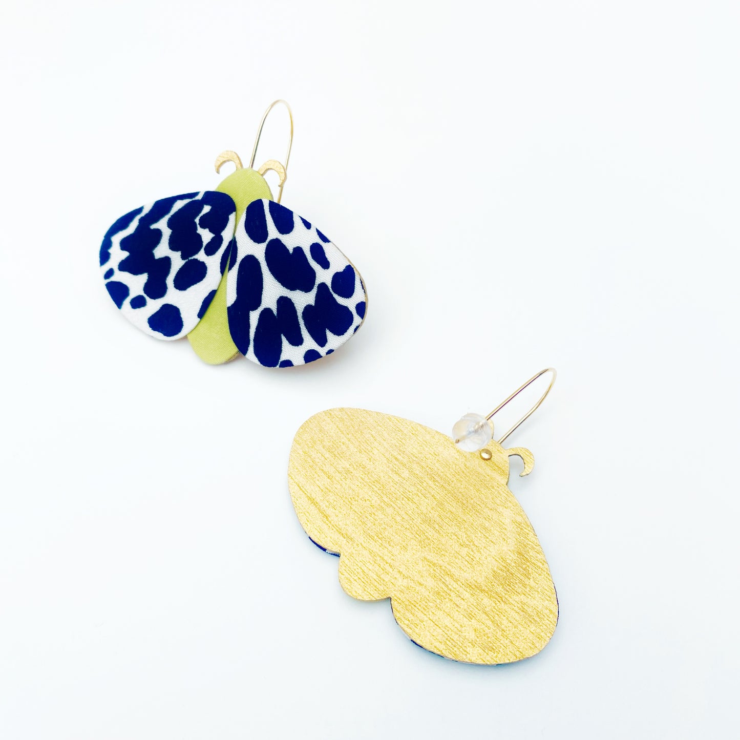 Moth Dangle Hook Earrings