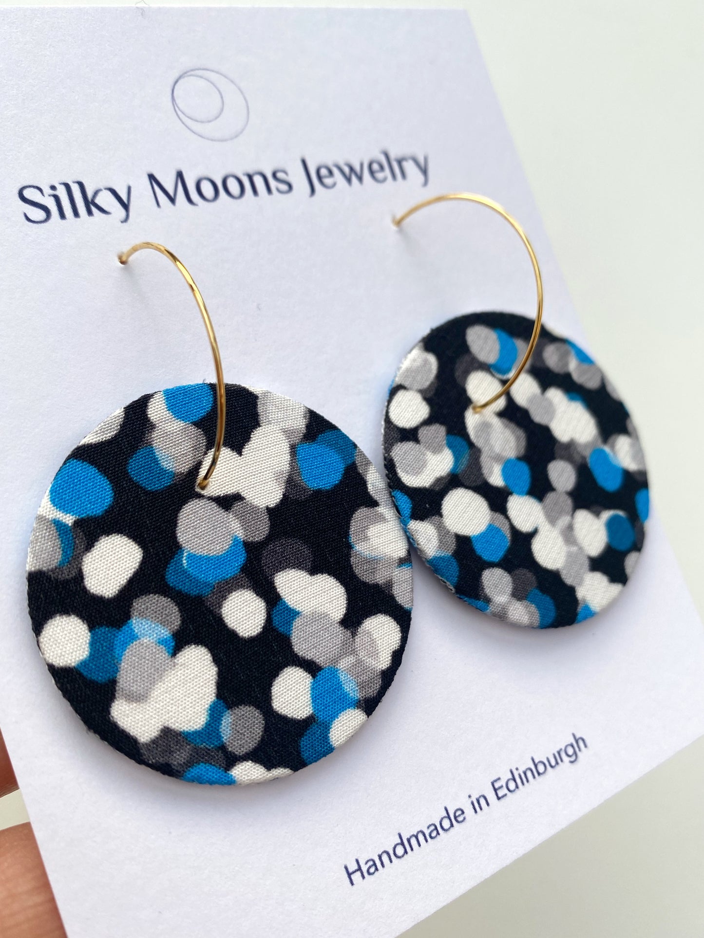 Hoop & Moon Dangle Earrings