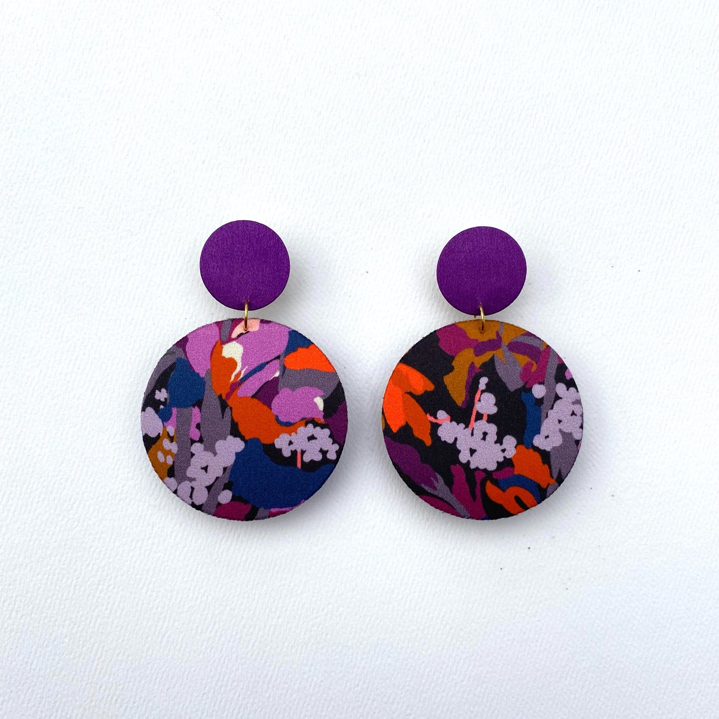 Supermoon Dangle Large Stud Earrings