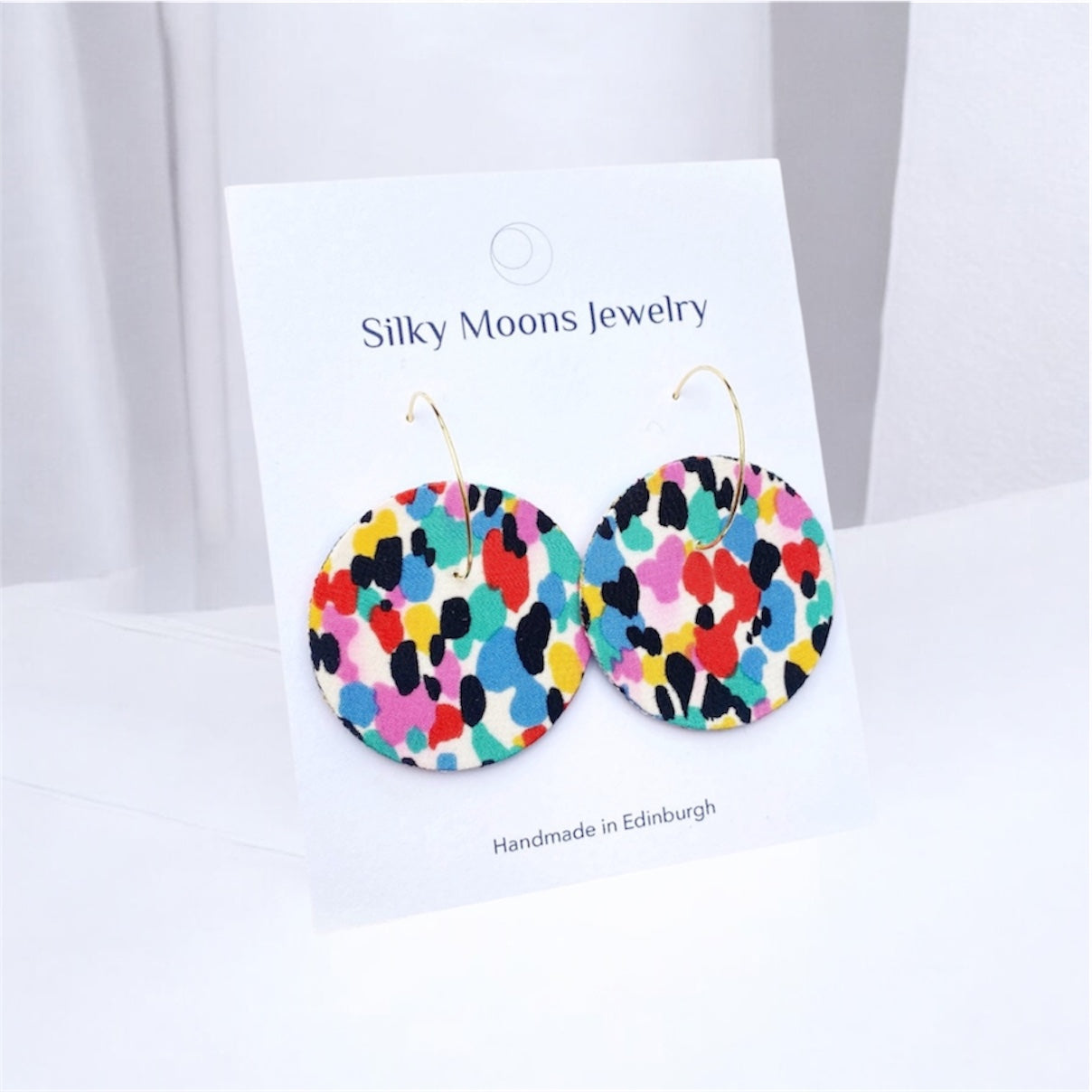 Hoop & Moon Dangle Earrings