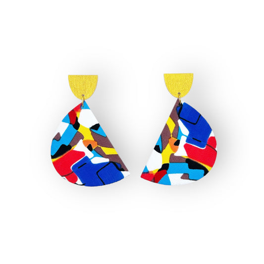 Moon Love Dangle Stud Earrings