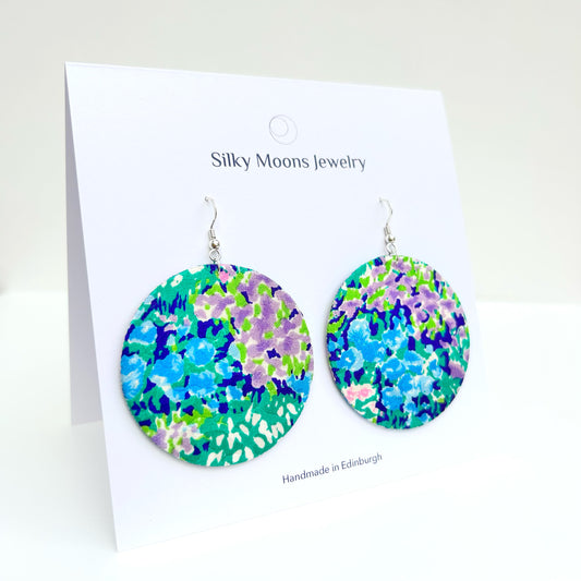Full Moon Dangle Hook Earrings