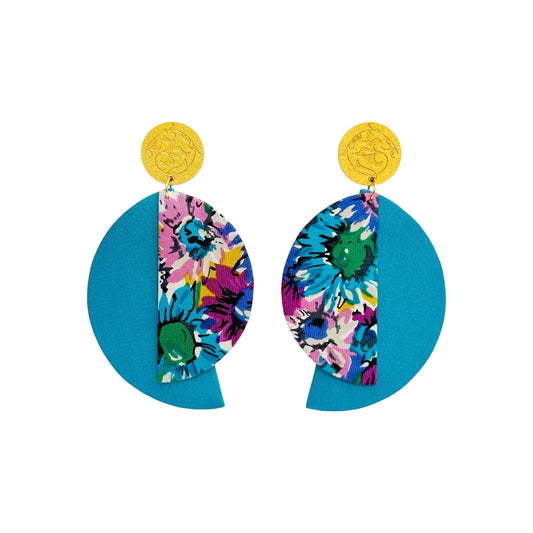 Midnight Lunar Dangle Stud Earrings