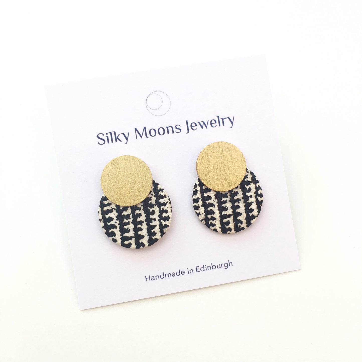 Two Moon Small Stud Earrings