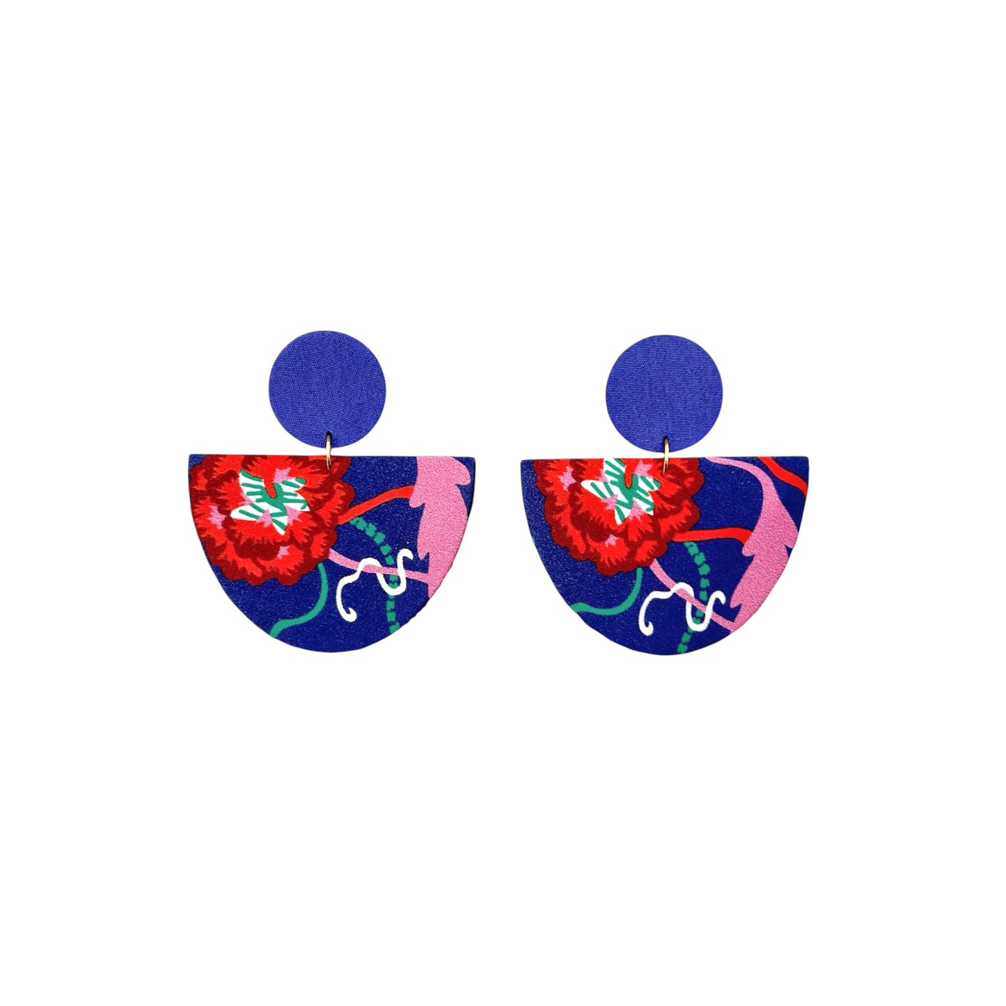 Half Moon Dangle Stud Earrings