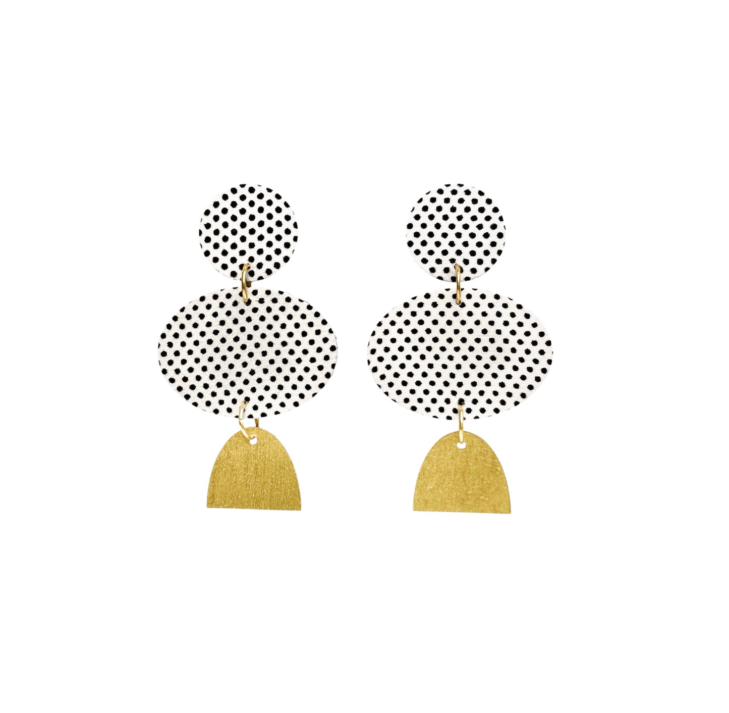 Ellipse Dangle Stud Earrings