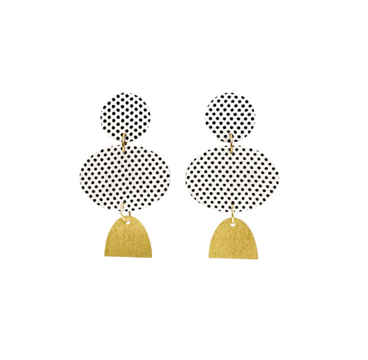 Ellipse Dangle Stud Earrings