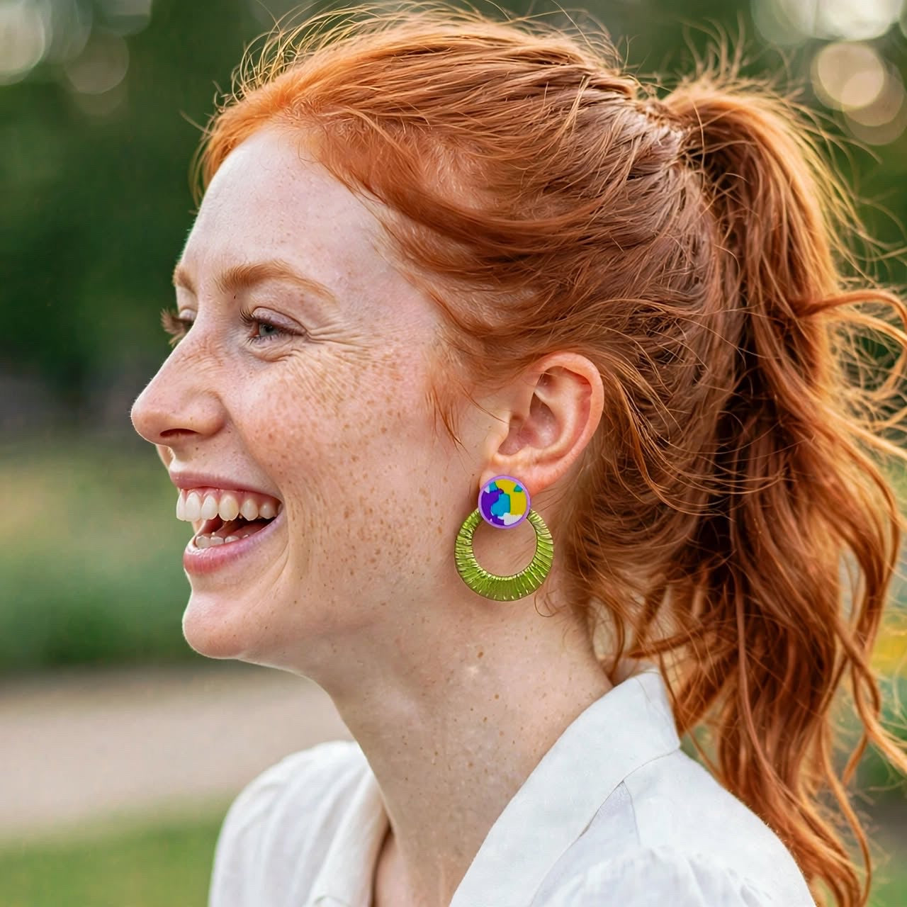 New Moon Stud Earrings