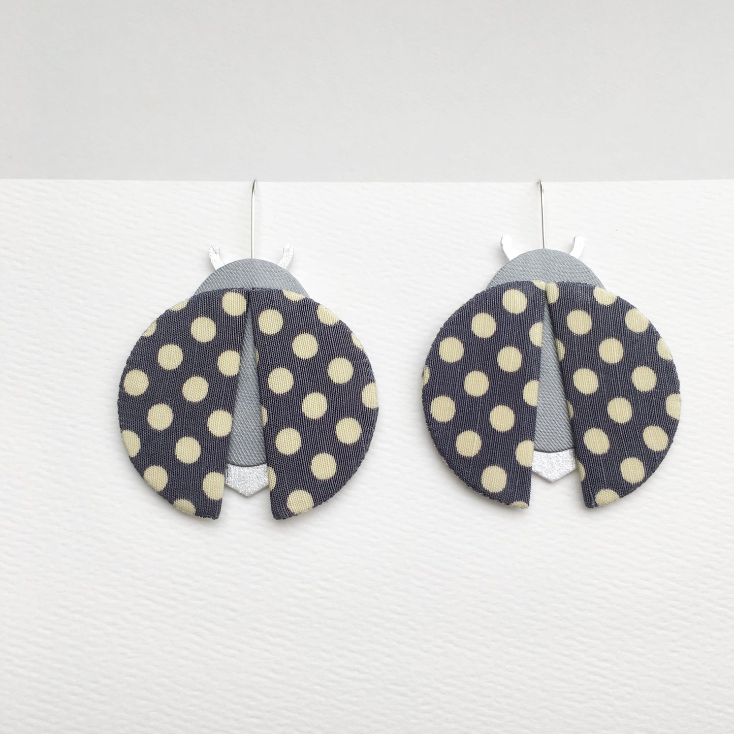 Moon Beetle Dangle Hook Earrings