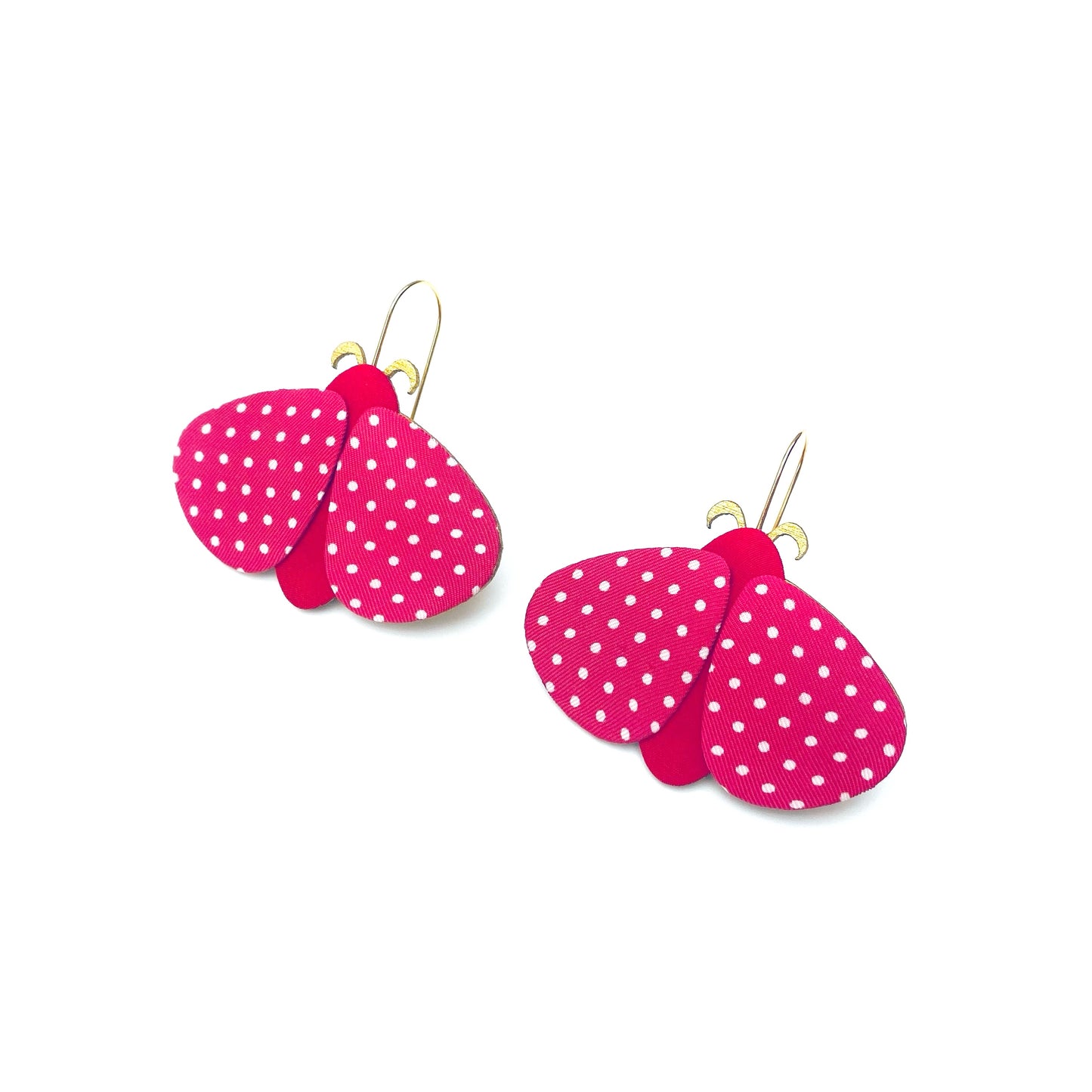 Moth Dangle Hook Earrings