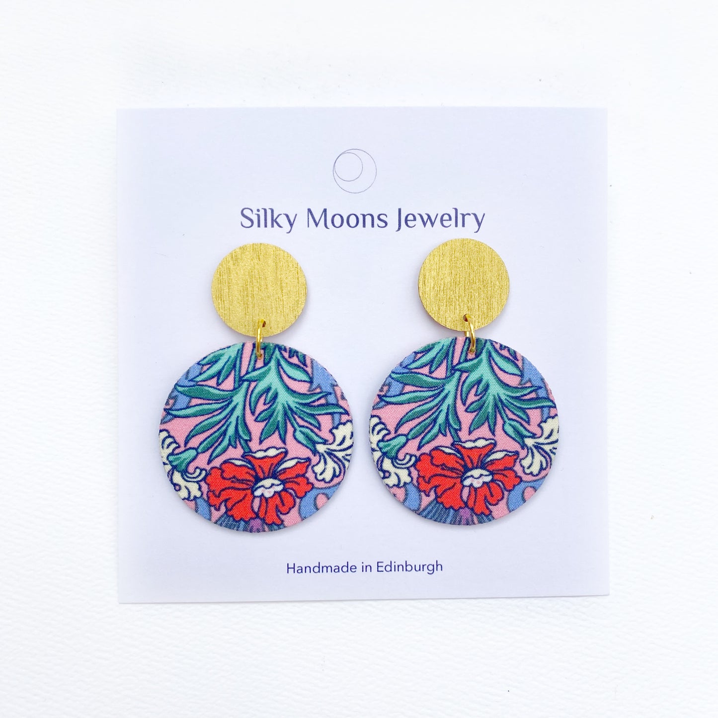 Supermoon Dangle Small Stud Earrings
