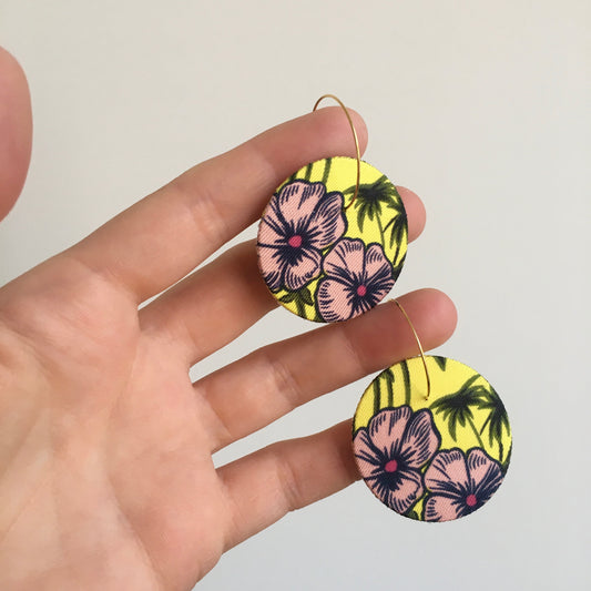 Hoop & Moon Dangle Earrings