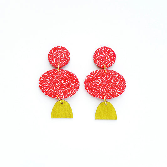 Ellipse Dangle Stud Earrings