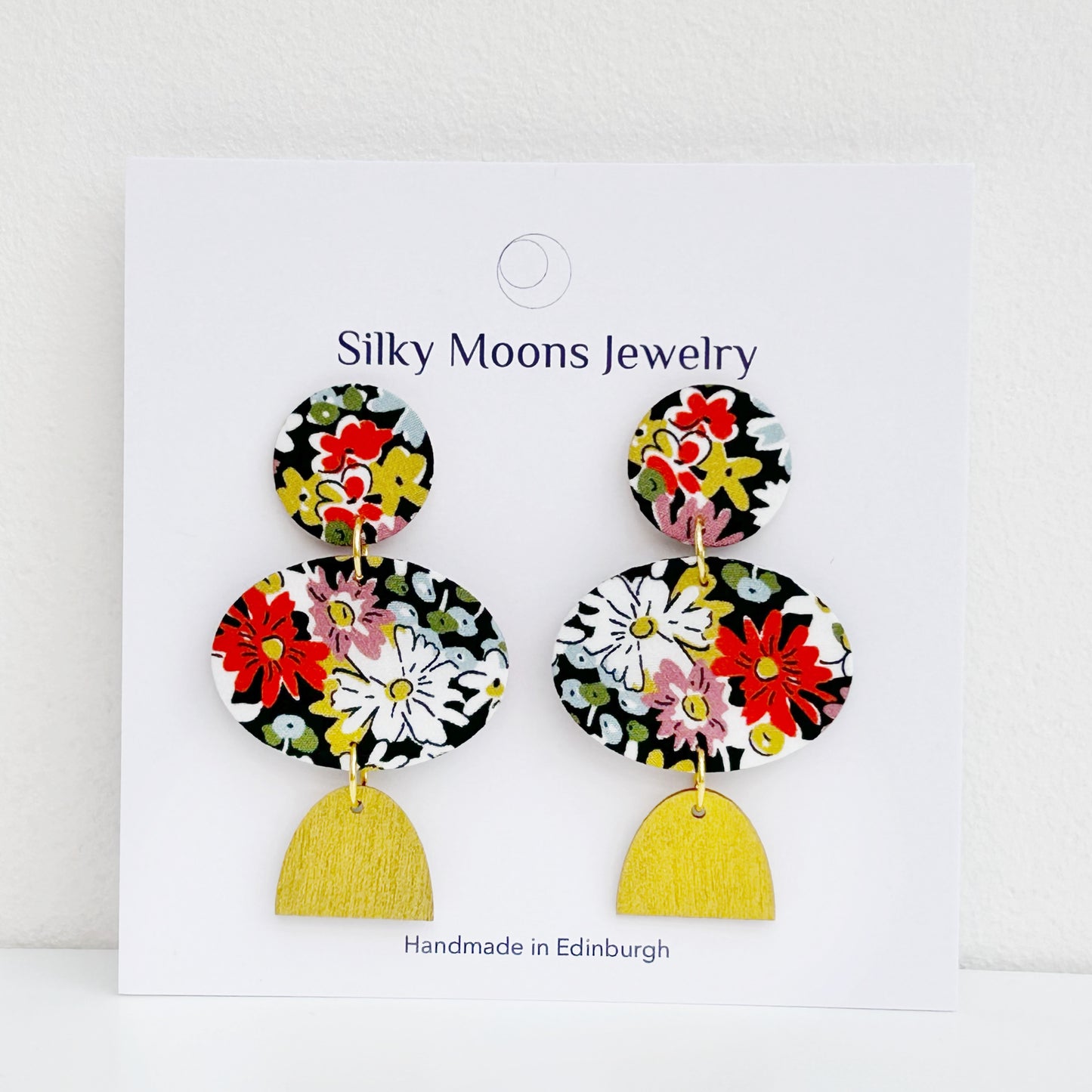 Ellipse Dangle Stud Earrings
