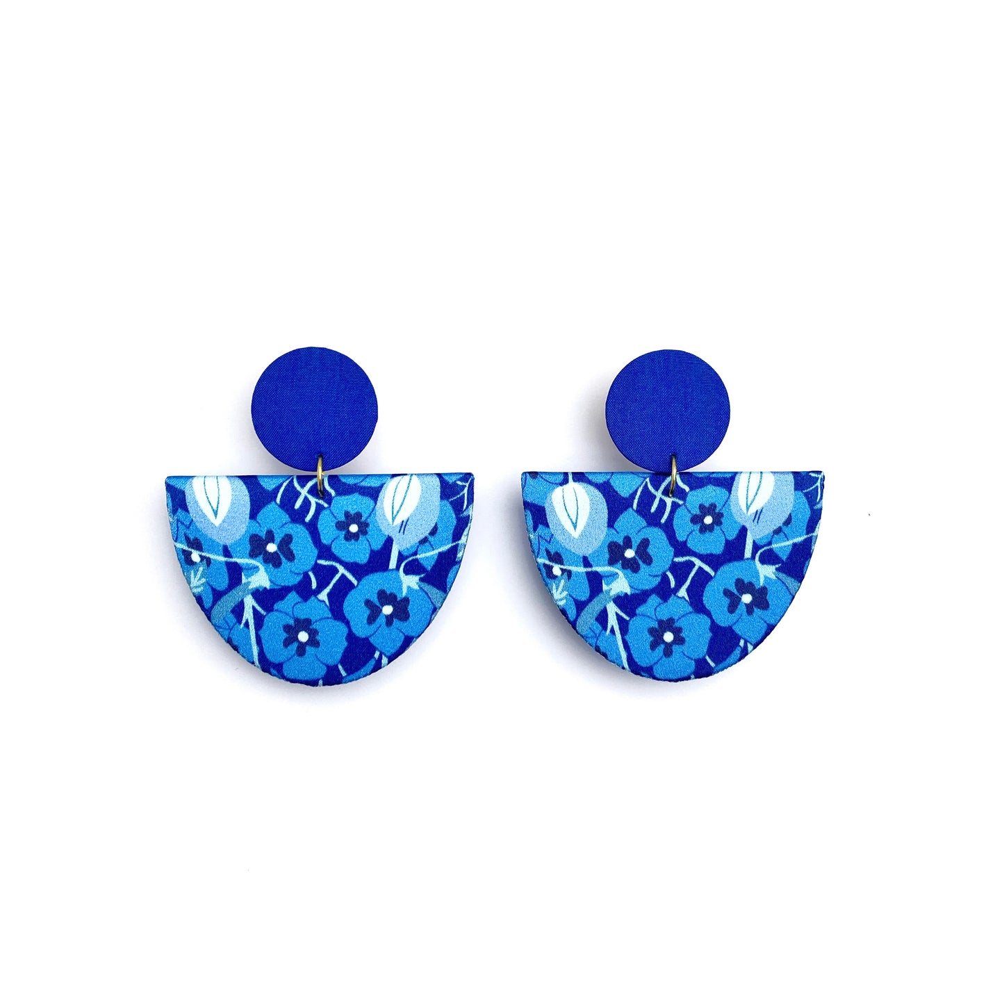 Half Moon Dangle Stud Earrings