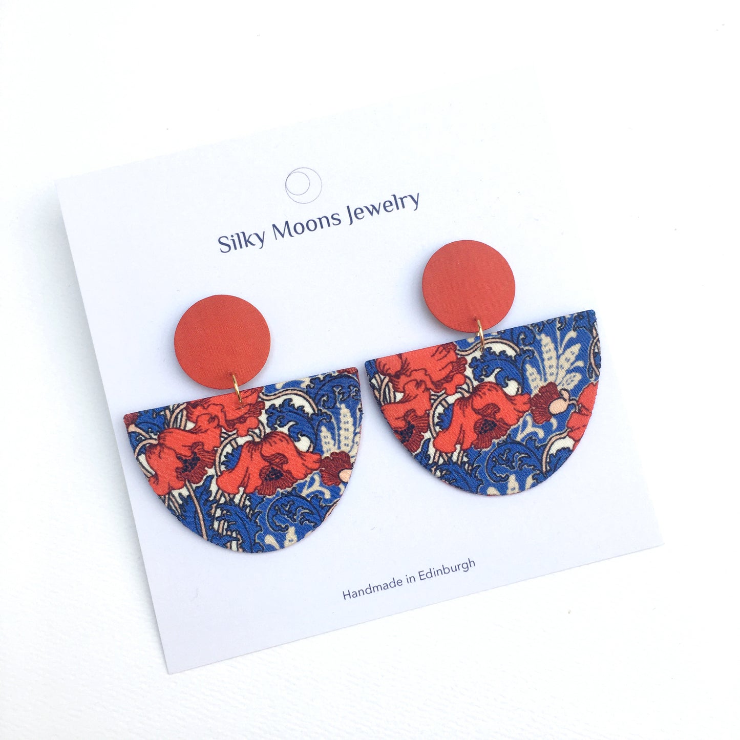 Half Moon Dangle Stud Earrings