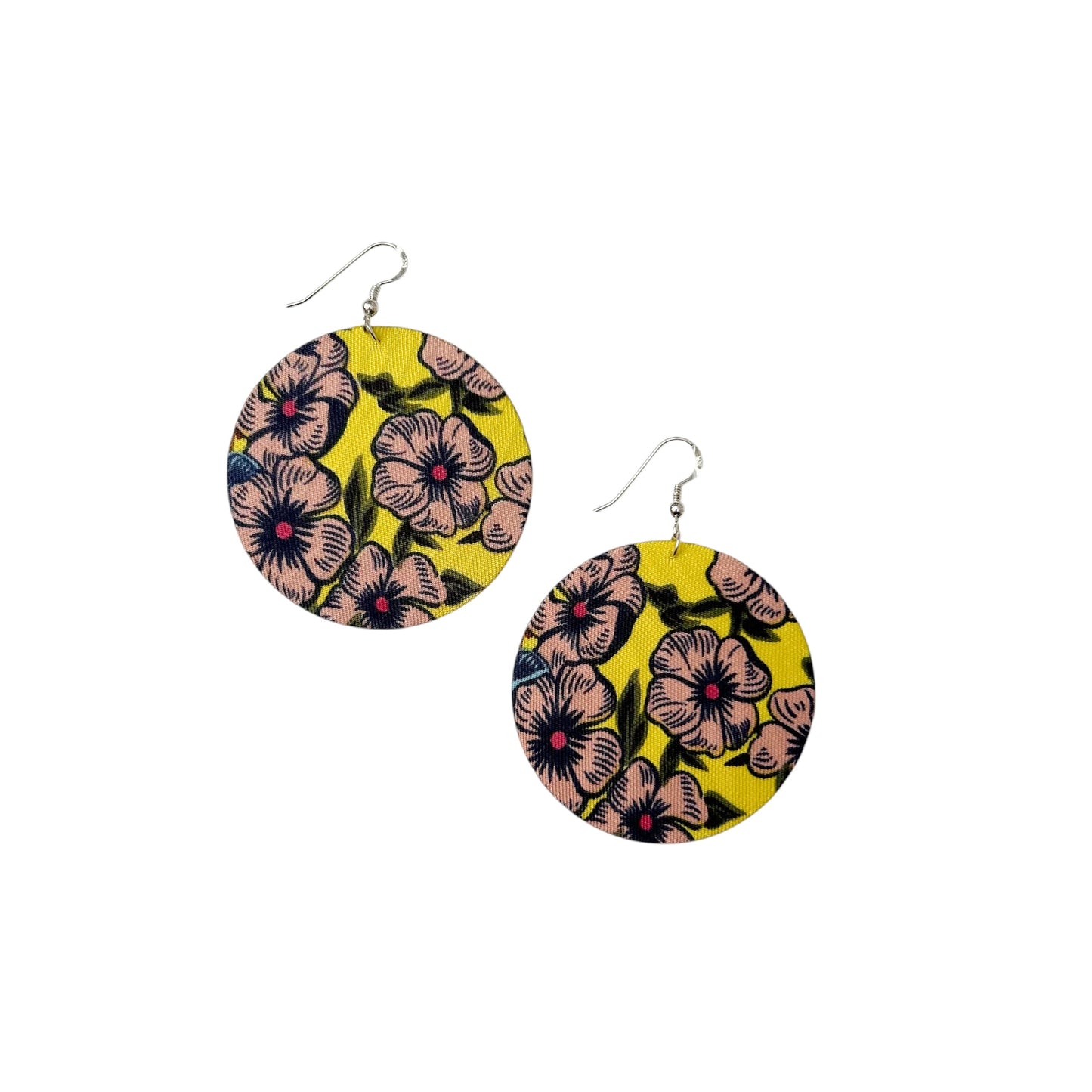 Full Moon Dangle Hook Earrings