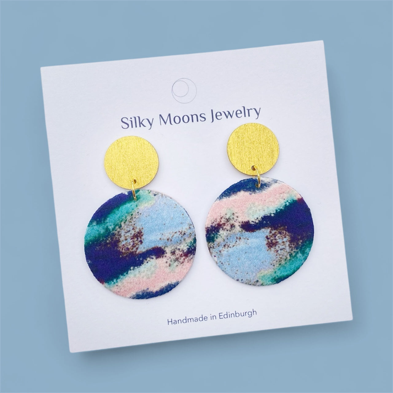 Supermoon Dangle Small Stud Earrings