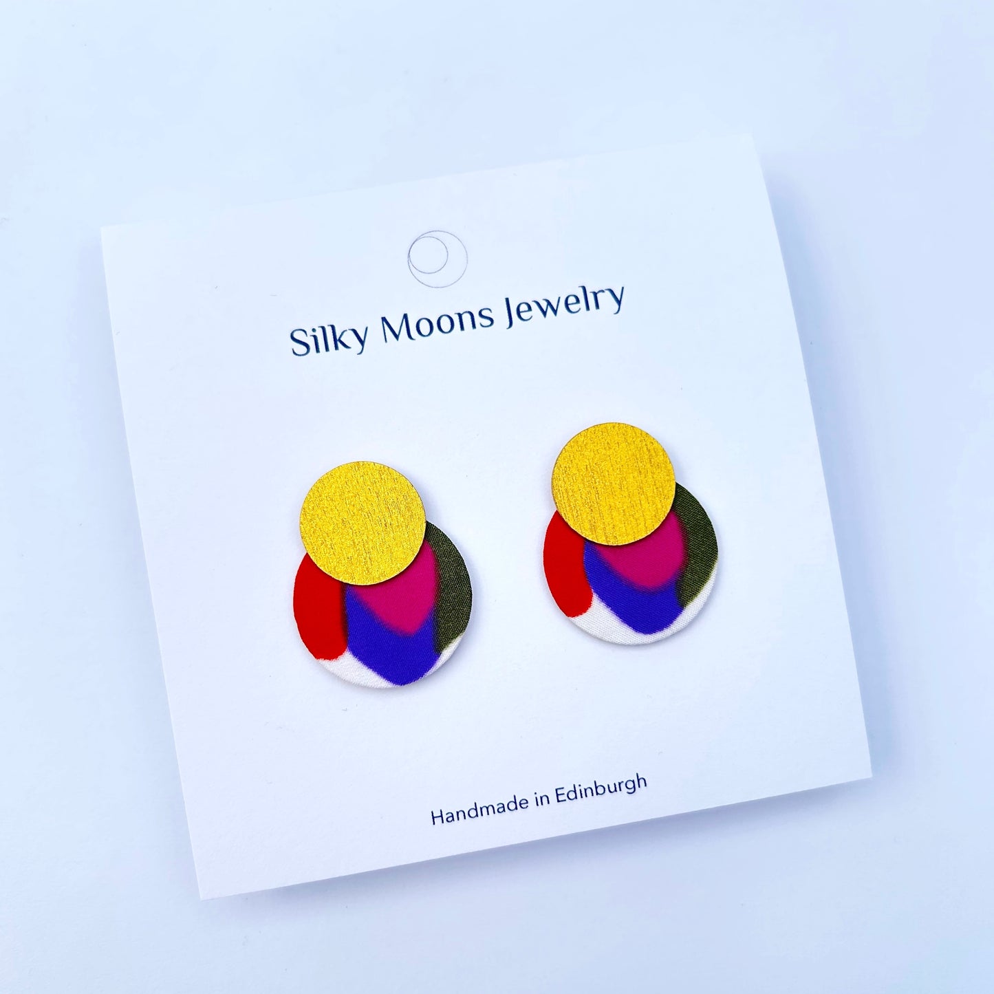 Two Moon Small Stud Earrings