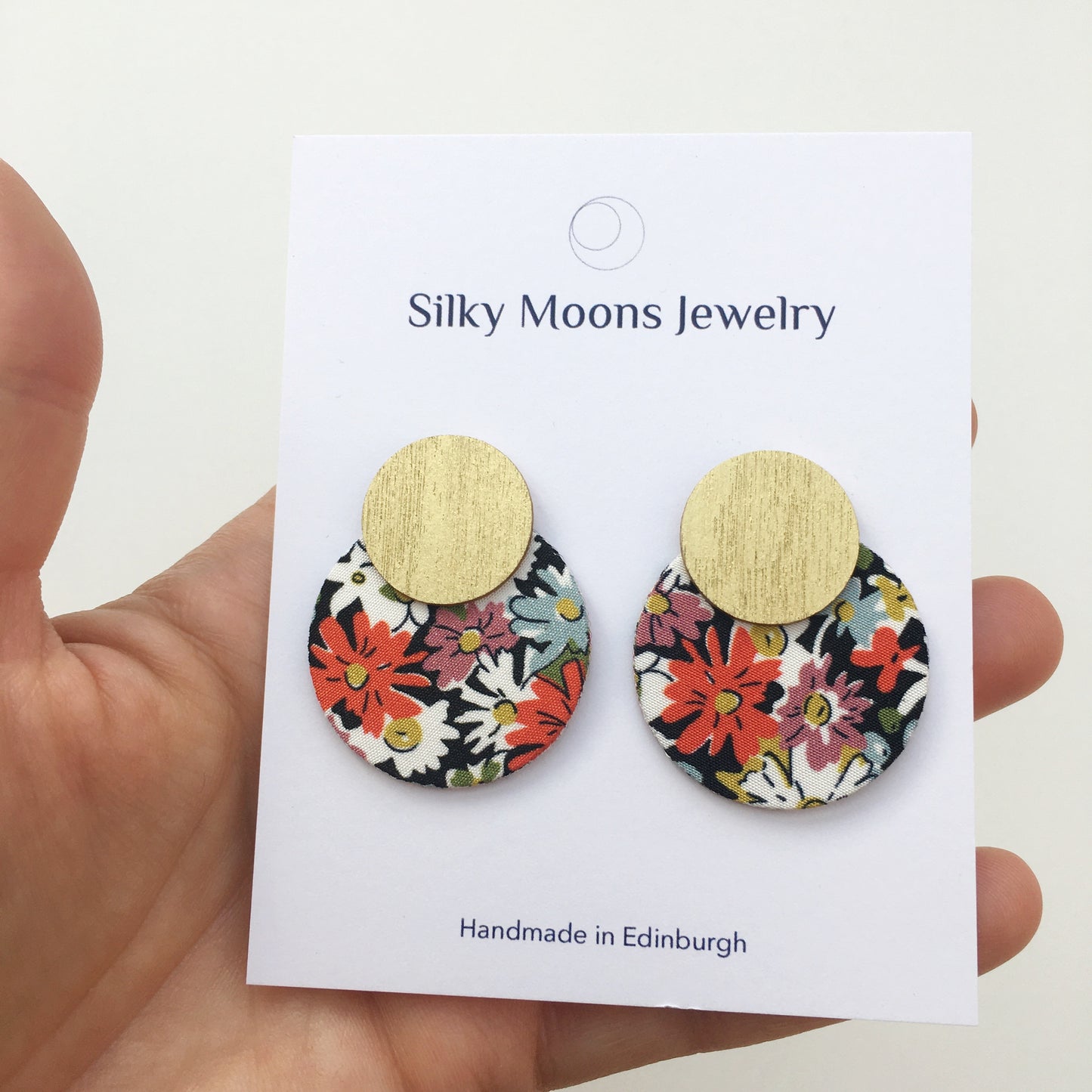 Two Moon Stud Earrings