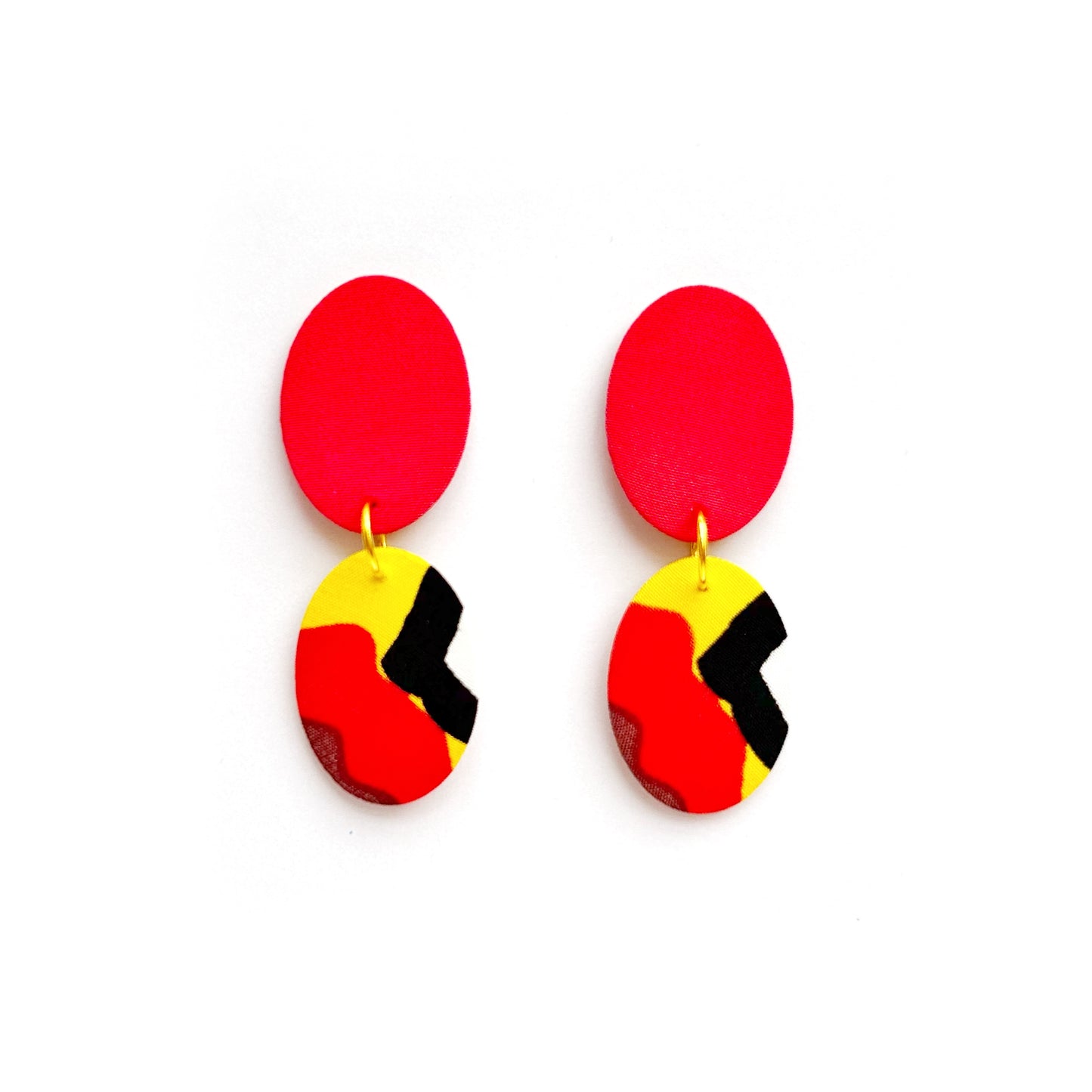 Ellipse Drops Stud Earrings