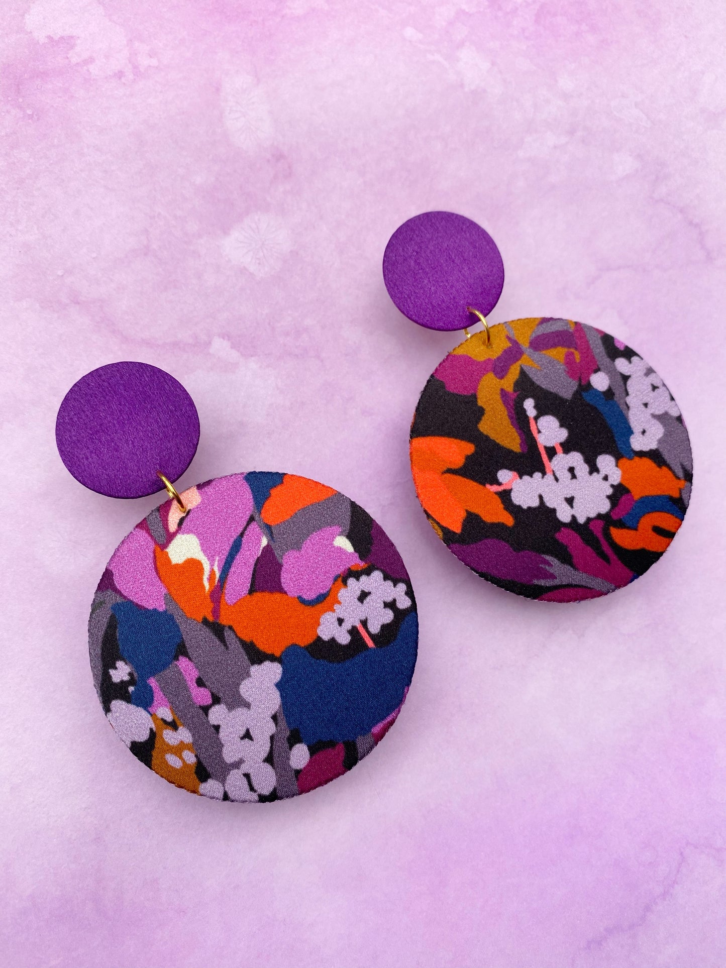 Supermoon Dangle Large Stud Earrings