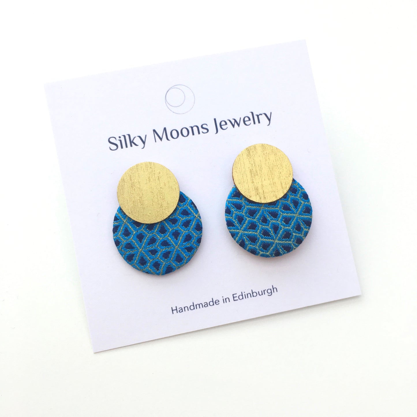 Two Moon Small Stud Earrings