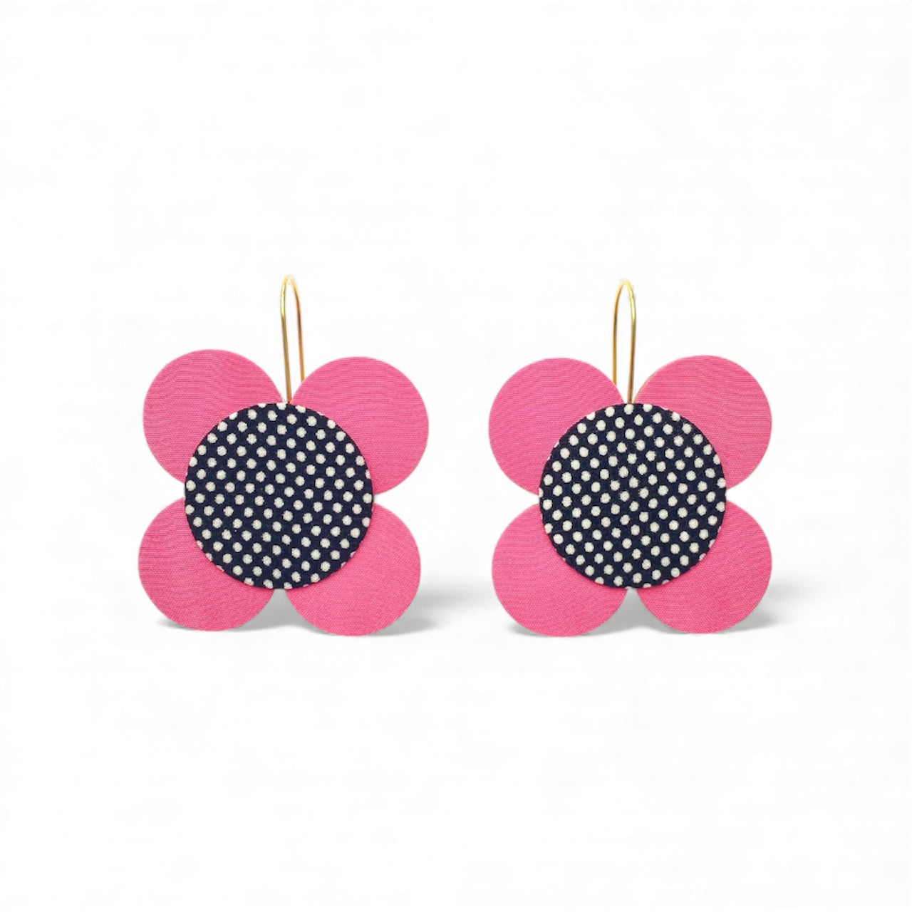 Moon Flower Dangle Hook Earrings