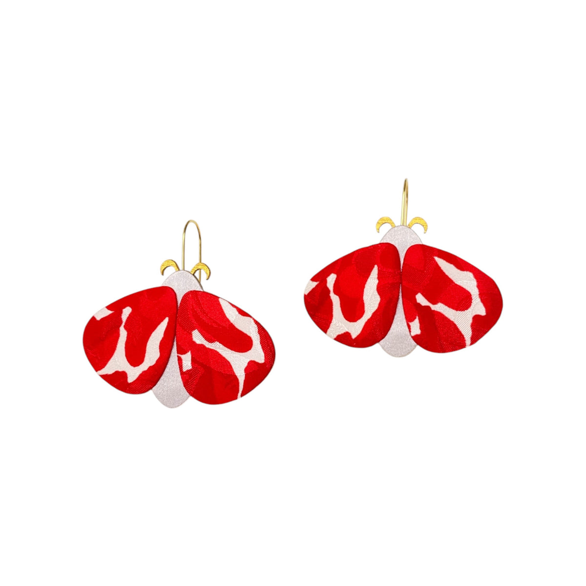 Moth Dangle Hook Earrings