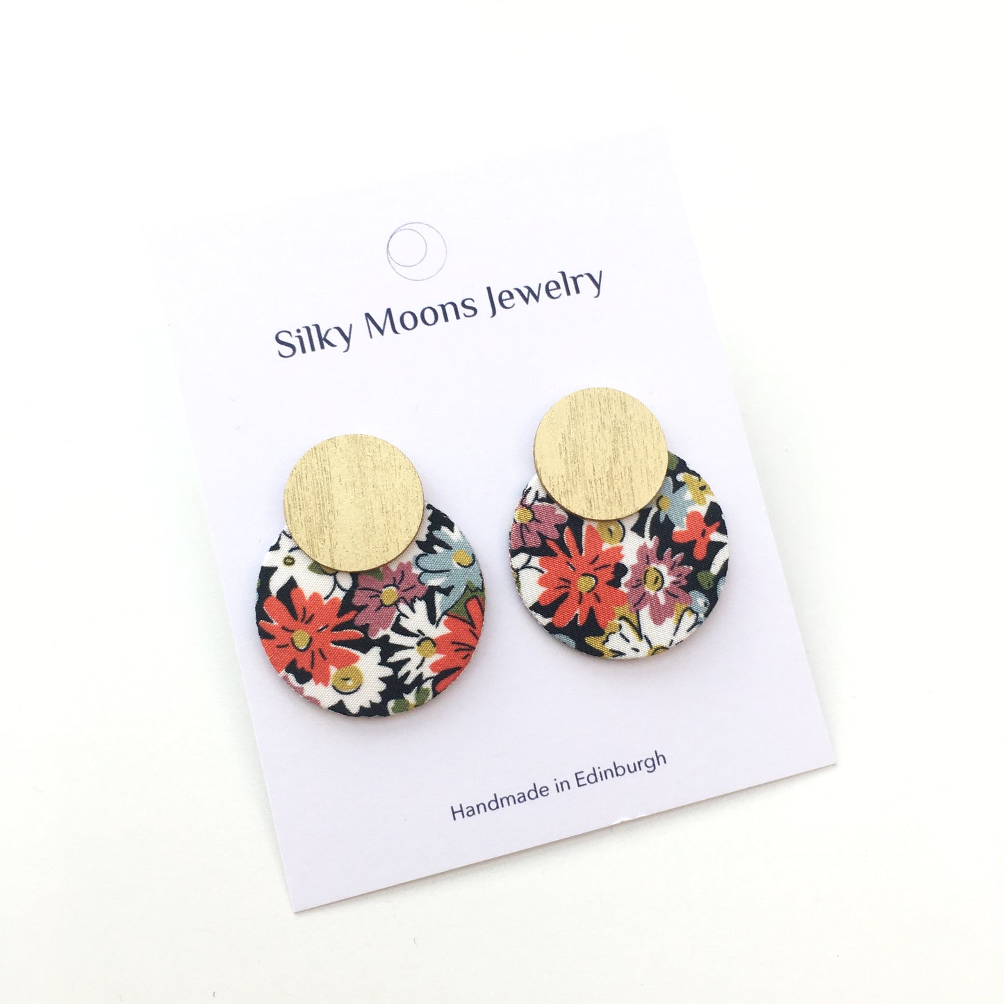 Two Moon Stud Earrings