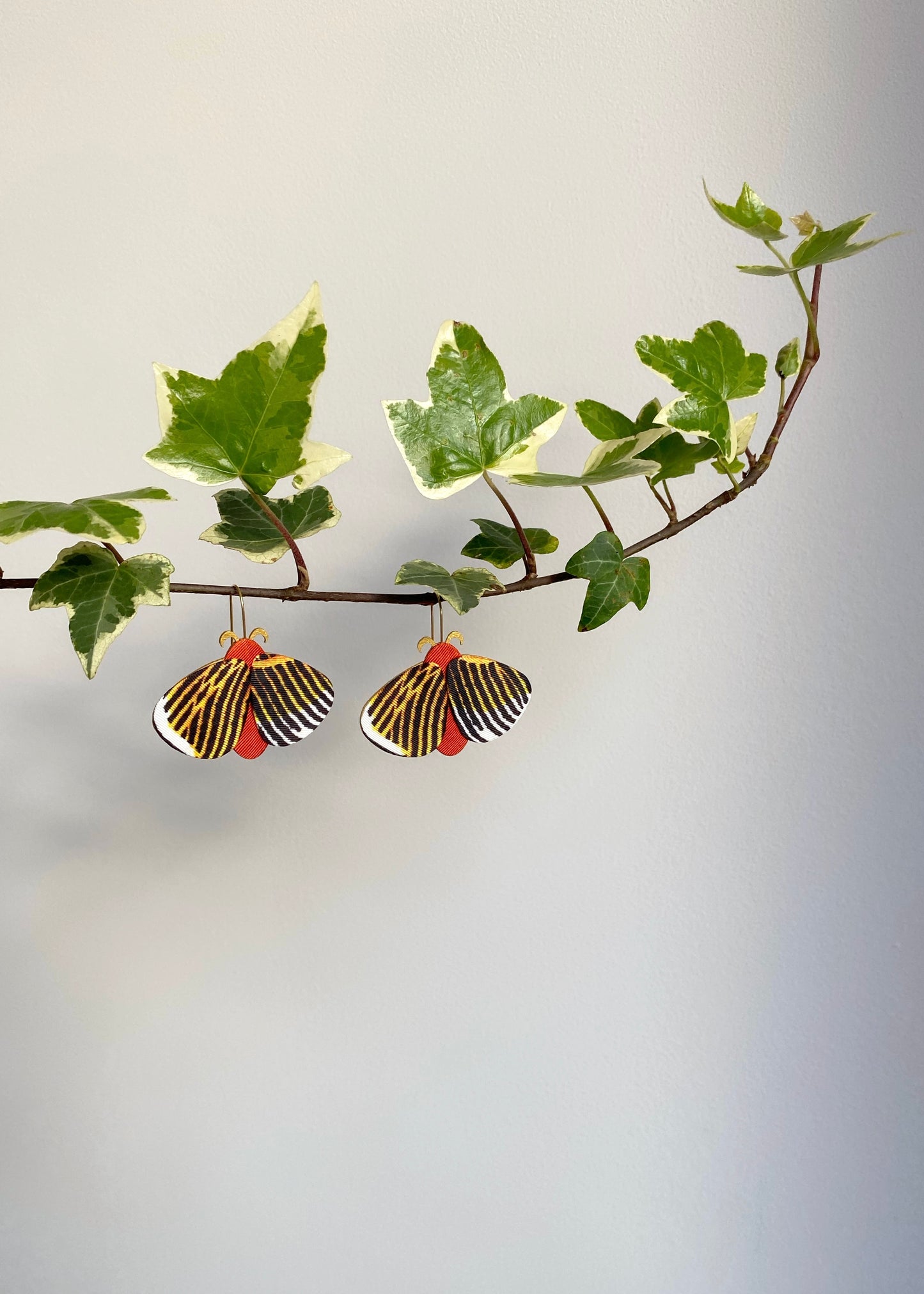 Moth Dangle Hook Earrings