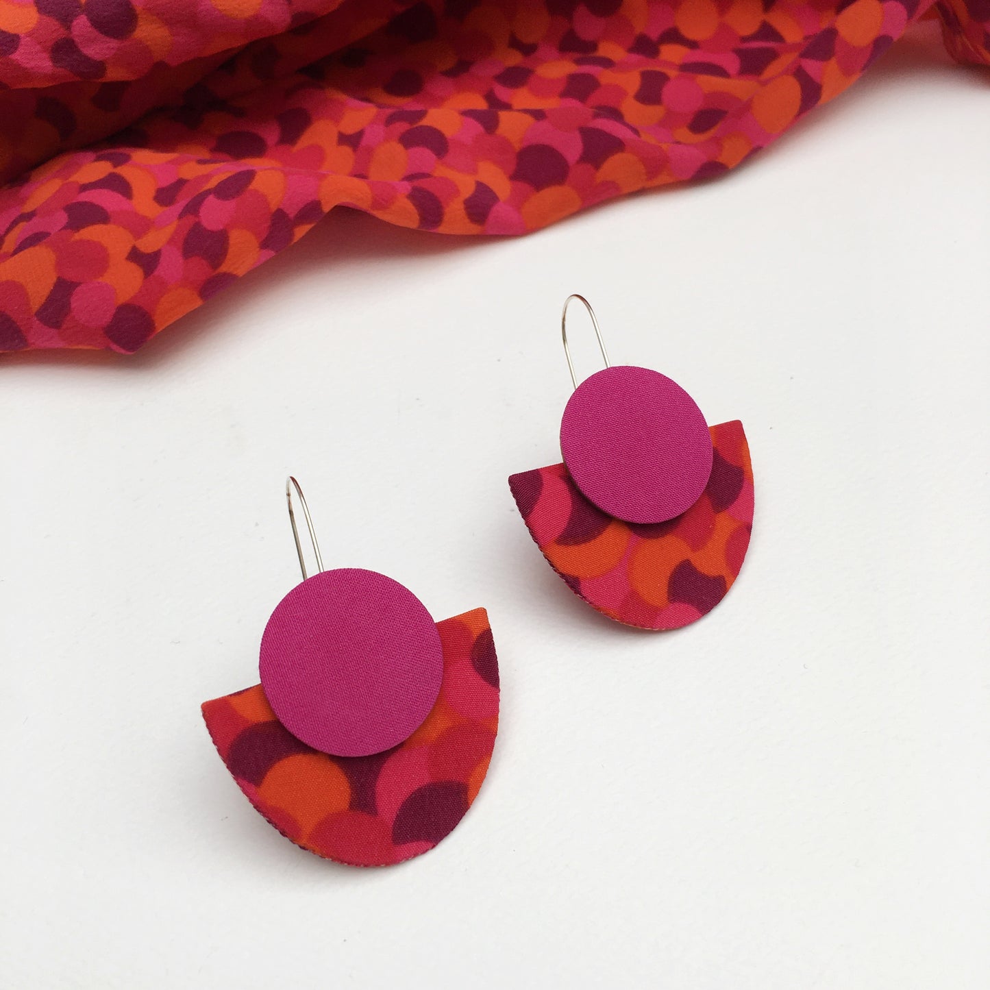 Silky Luna Dangle Hook Earrings