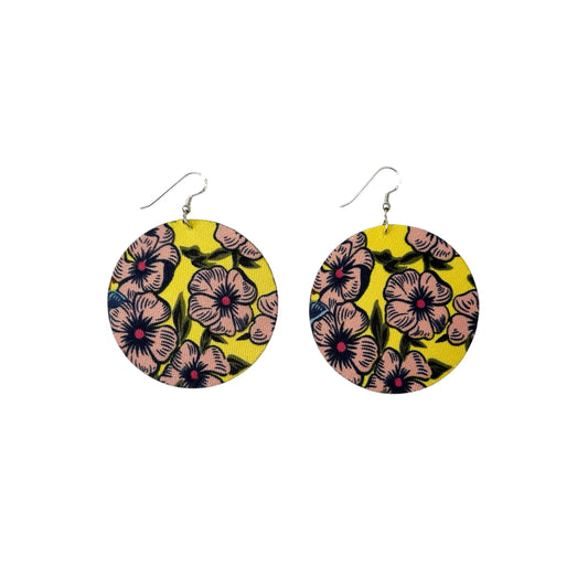 Full Moon Dangle Hook Earrings