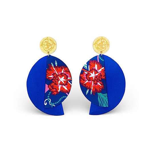 Midnight Lunar Dangle Stud Earrings