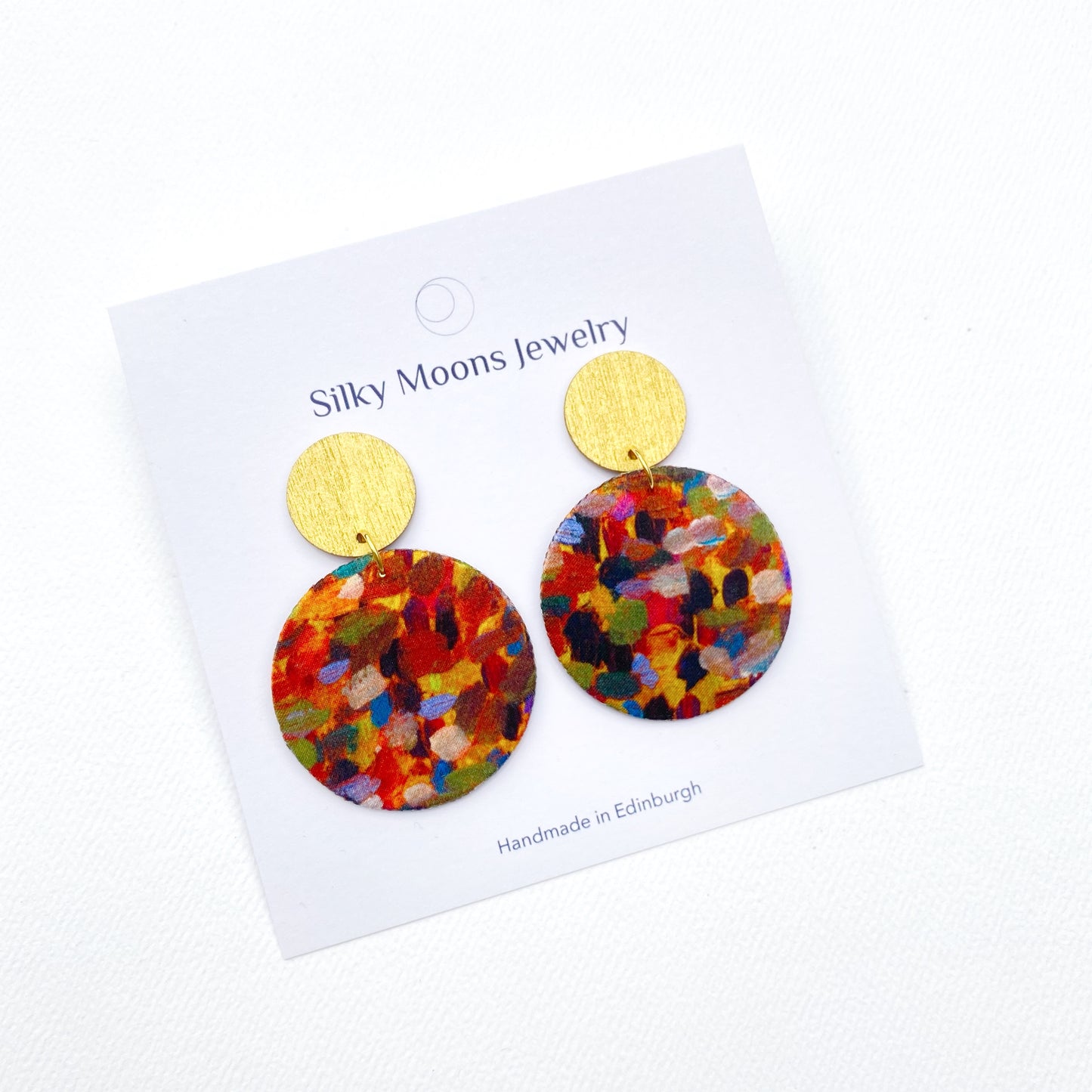 Supermoon Dangle Small Stud Earrings